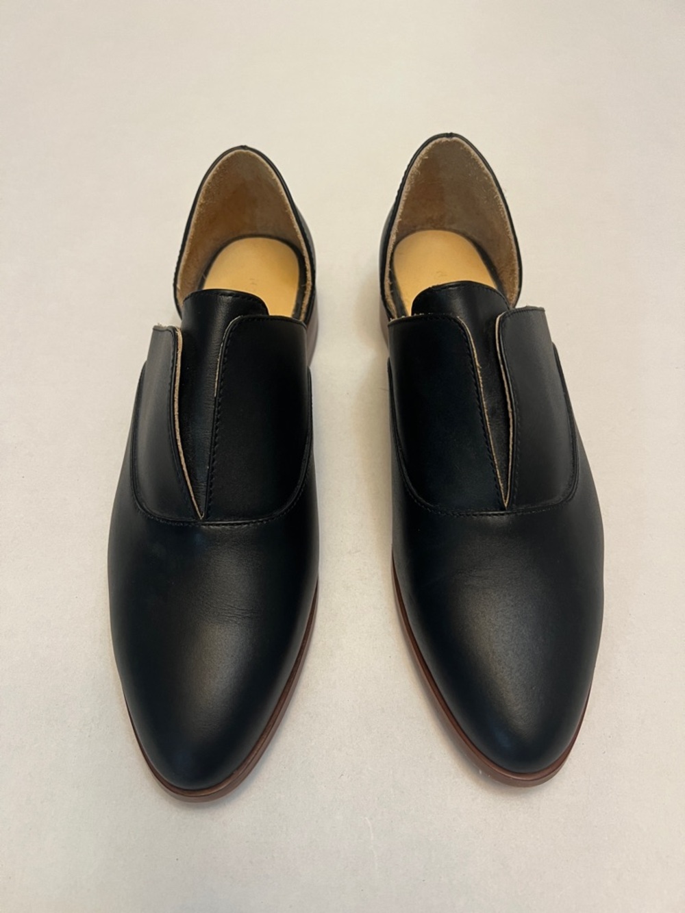 NISOLO EMMA D’ORSAY SLIP ON OXFORD FLATS WOMEN’S  9.5 BLACK - Picture 3 of 14